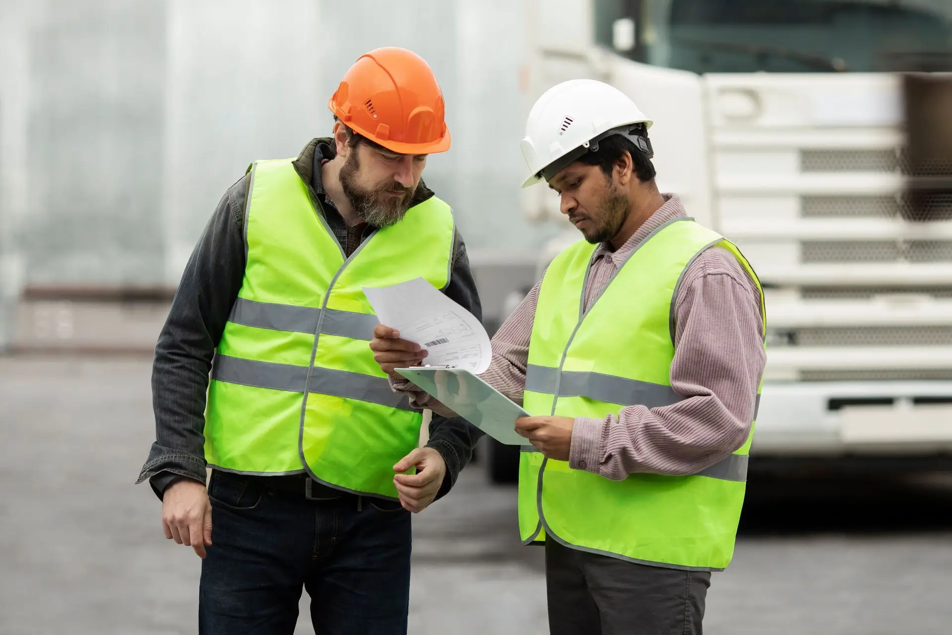 Home maintenance professionals on site