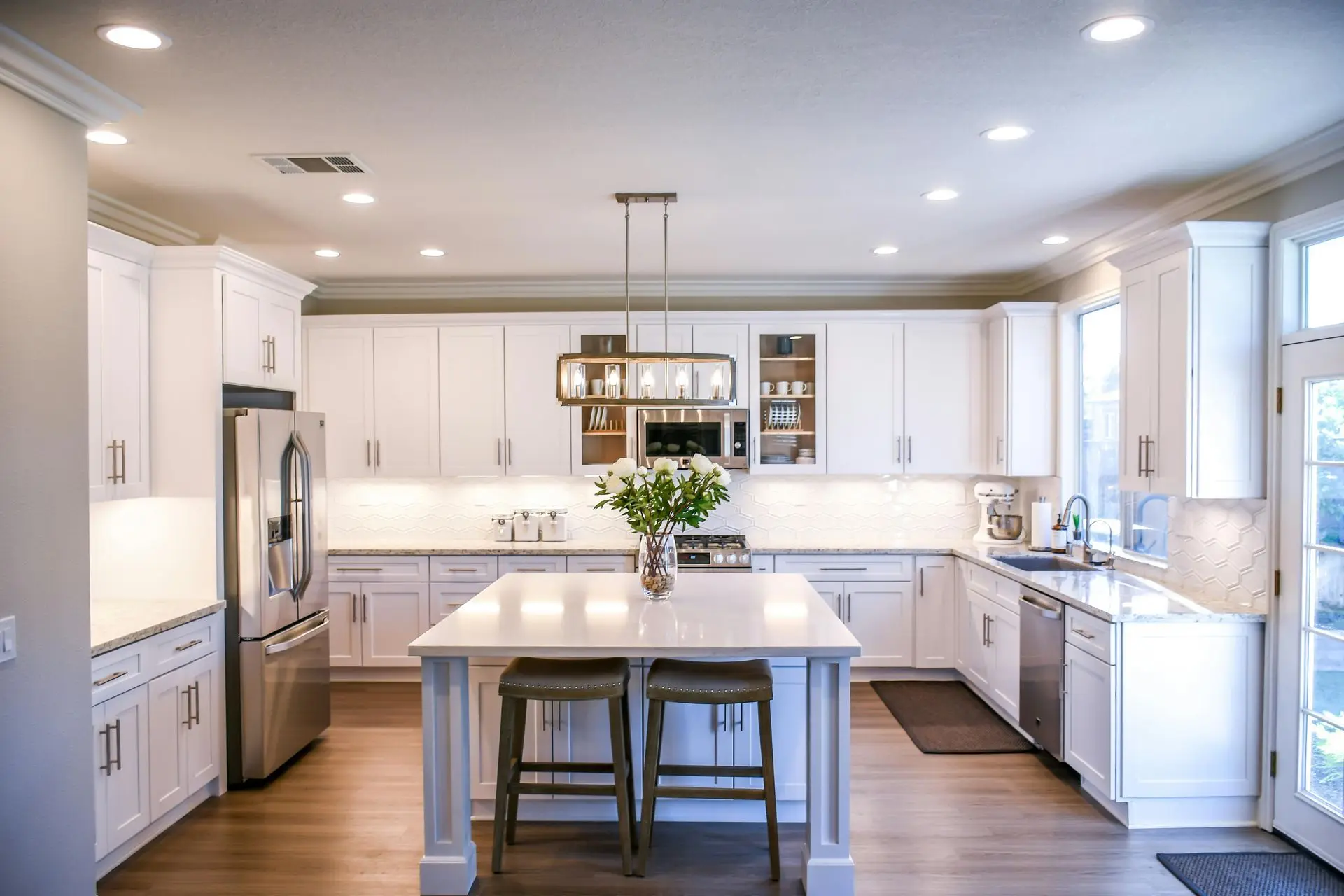 Bright, modern kitchen interior